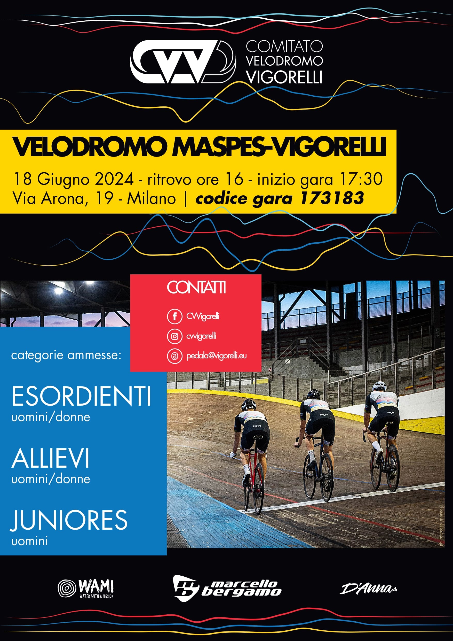 Competizione gara esordienti allievi juniores 18 giugno 2024 Vigorelli